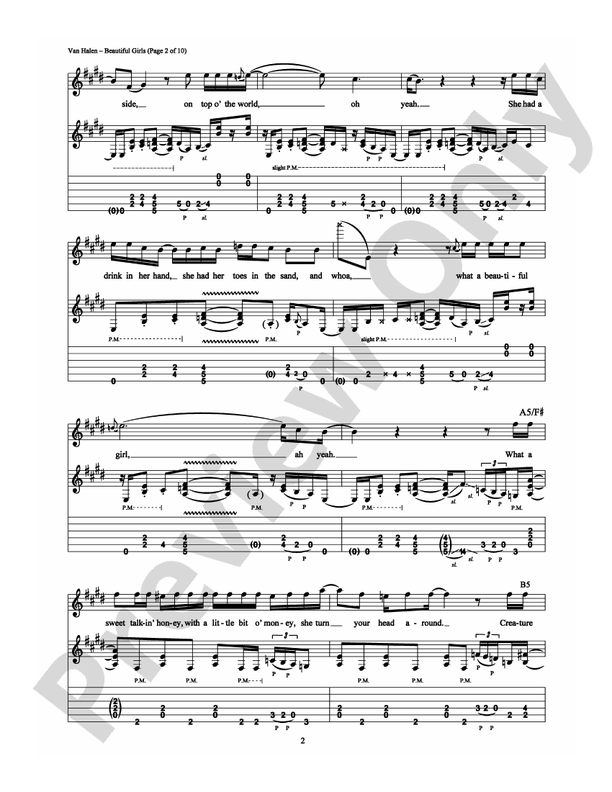 Beautiful Girls - Guitar TAB (Digital Download)