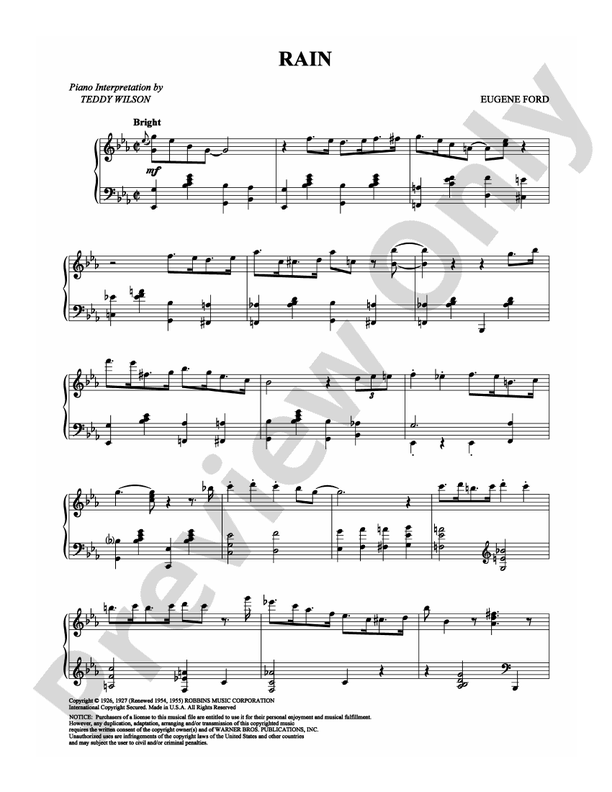 Rain - Piano (Digital Download)