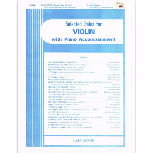 Schumann - Reverie Op15/7 - Violin/Piano Accompaniment Fischer ADV28