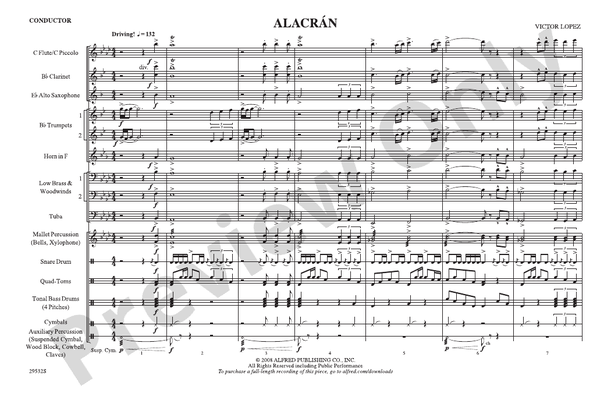 Alacran – Marching Band Conductor Score & Parts (Digital Download)