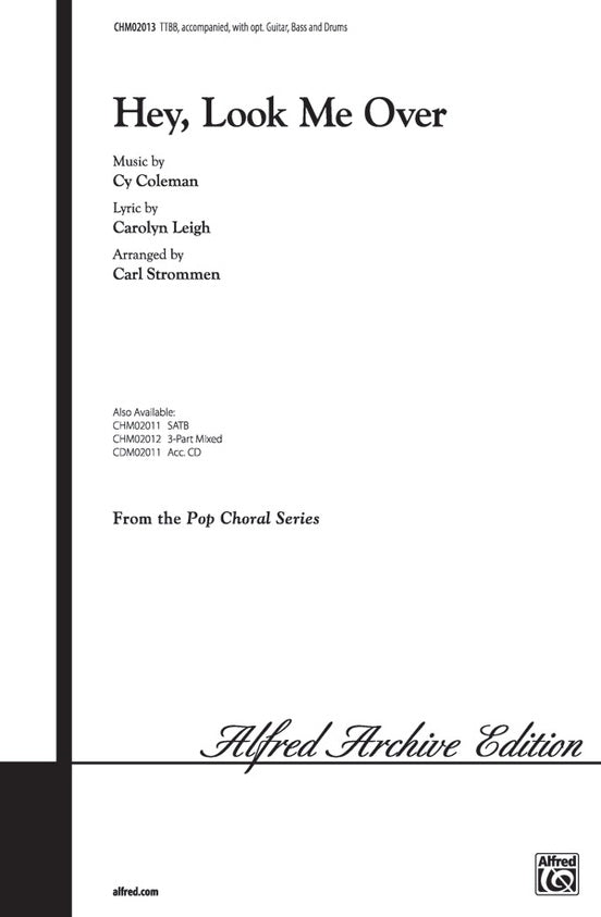 Hey, Look Me Over – TTBB Choral Octavo (Digital Download)
