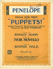 Penelope (from 'Puppets') - Vocal/Piano (Digital Download)