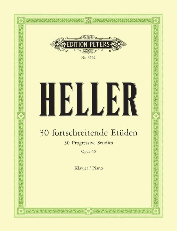Heller - 30 Progressive Studies Op46 - Piano Solo - Peters EP3562