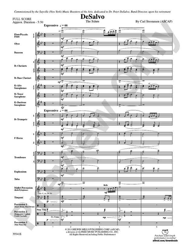 DeSalvo - Concert Band Conductor Score & Parts (Digital Download)