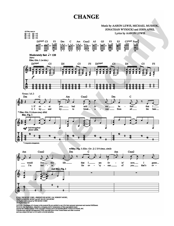 Change - Guitar TAB (Digital Download)