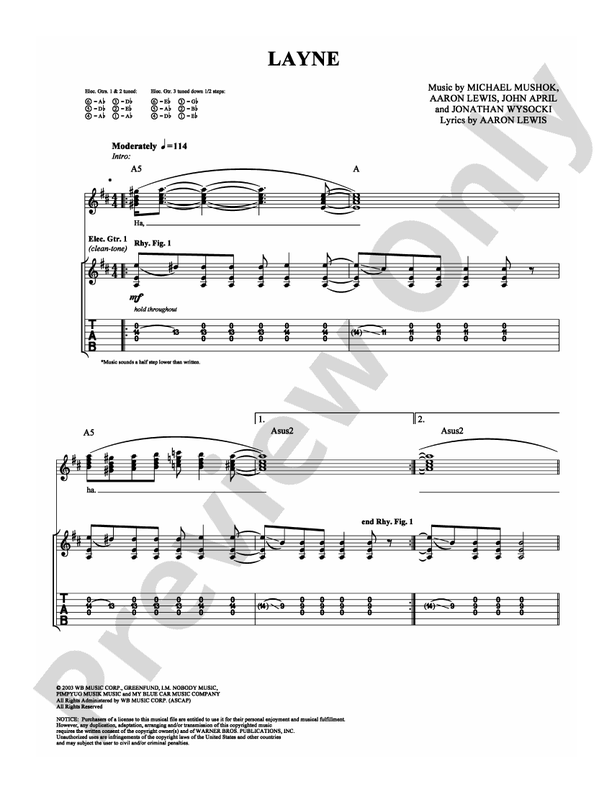 Layne - Guitar TAB (Digital Download)