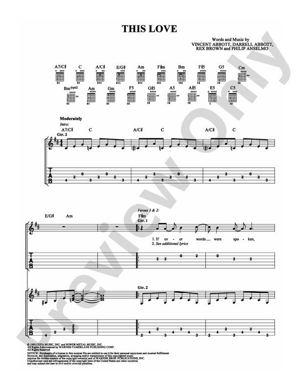 This Love - Easy Guitar (Digital Download)
