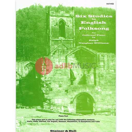 STUDIES 6 IN ENGLISH FOLKSONG VC/PNO - VAUGHAN WILLIAMS - CELLO - STAINER & BELL