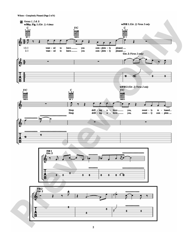 Completely Pleased - Guitar TAB (Digital Download)