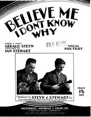 Believe Me I Don't Know Why (Archive) - PVG (Digital Download)