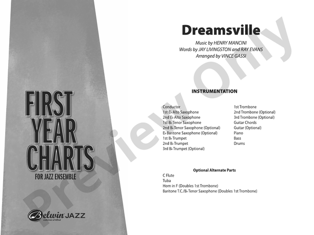 Dreamsville - Jazz Ensemble Conductor Score & Parts (Digital Download)