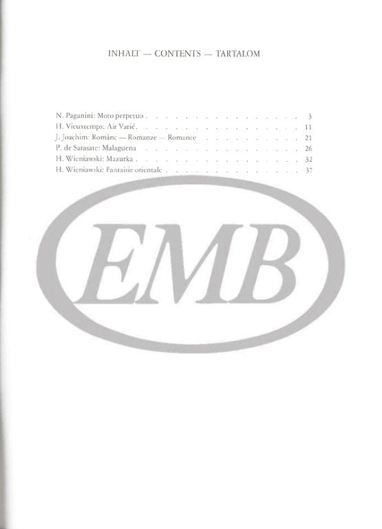 Romantic Violin Virtuosos - Violin/Piano Accompaniment EMB Z12663