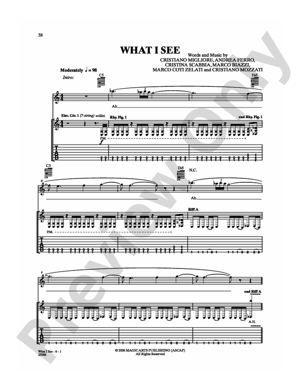 What I See - Guitar TAB (Digital Download)