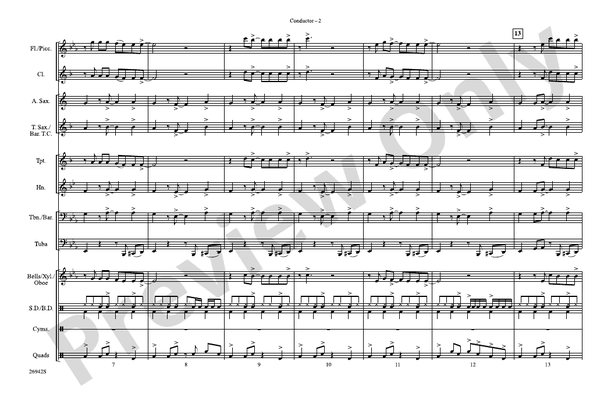Domino – Marching Band Conductor Score & Parts (Digital Download)