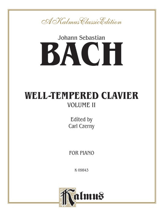 Bach - The Well-Tempered Clavier (Volume II) (Ed. Carl Czerny) - Piano Solo (Digital Download)