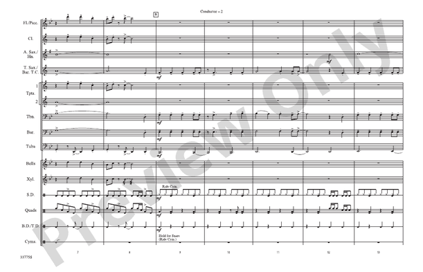 Livin' la Vida Loca – Marching Band Conductor Score & Parts (Digital Download)