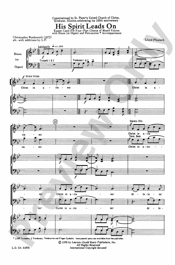 His Spirit Leads On – SATB Choral Octavo (Digital Download)