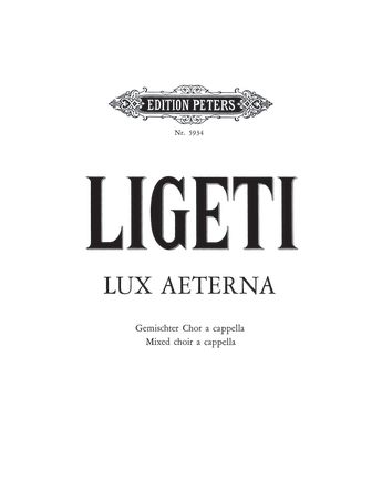 Lux Aeterna (EP5934) - SATB Choral Octavo (Digital Download)