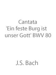 Cantata 'Ein feste Burg ist unser Gott' BWV 80 - SATB/Accompaniment Full Score (Digital Download)