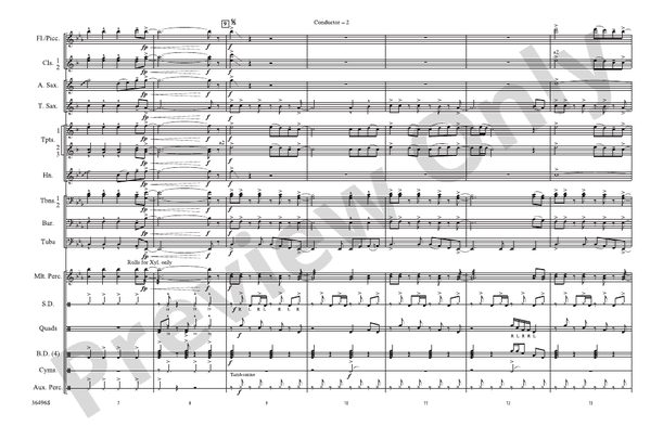 Bang the Drum All Day (Arr. Nick Baratta) – Marching Band Conductor Score & Parts (Digital Download)