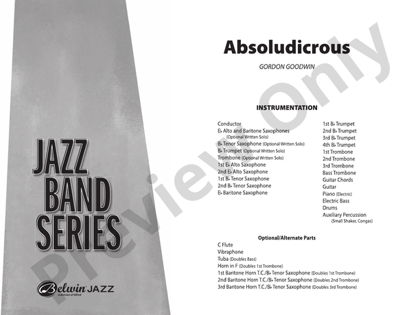 Absoludicrous - Jazz Ensemble Conductor Score & Parts(Digital Download)