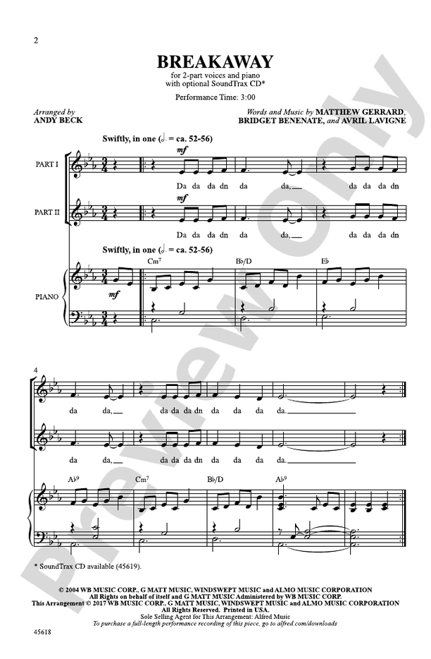 Breakaway – 2-Part Choral Octavo (Digital Download)