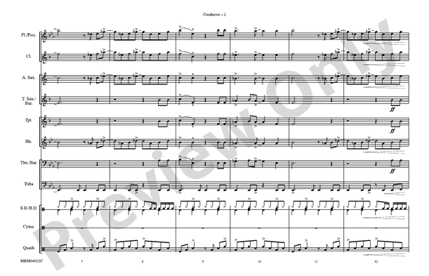 Jumpin' Jack Flash (Arr.Jerry Burns) – Marching Band Conductor Score & Parts (Digital Download)