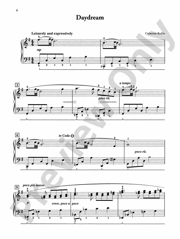 Daydream - Piano (Digital Download)