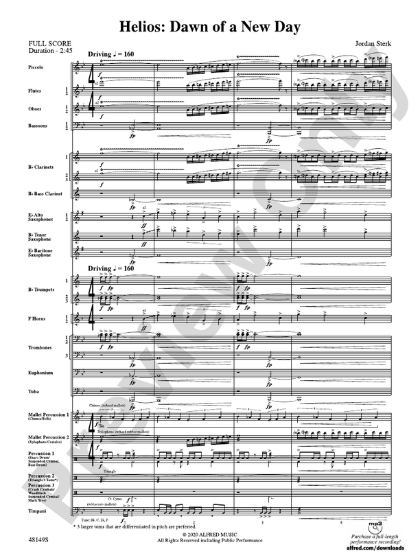 Helios: Dawn of a New Day - Concert Band Conductor Score & Parts (Digital Download)