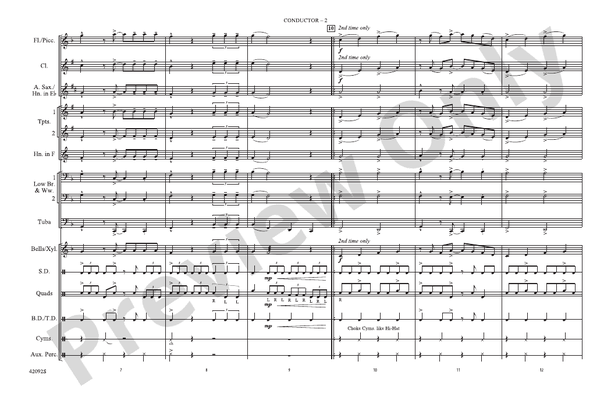 Come Go with Me – Marching Band Conductor Score & Parts (Digital Download)