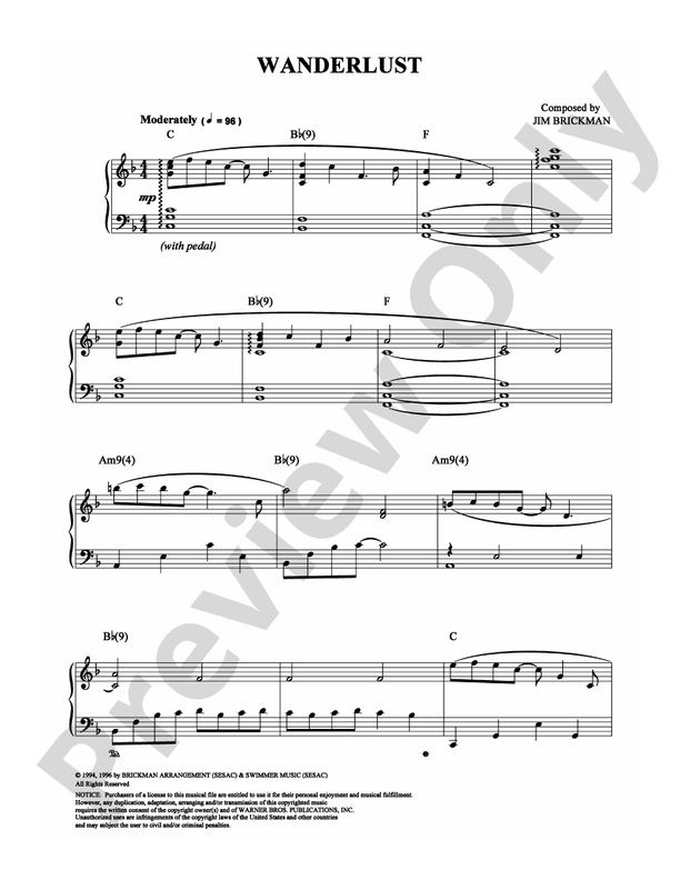 Wanderlust - DSM-PS-0006205 - Piano (Digital Download)