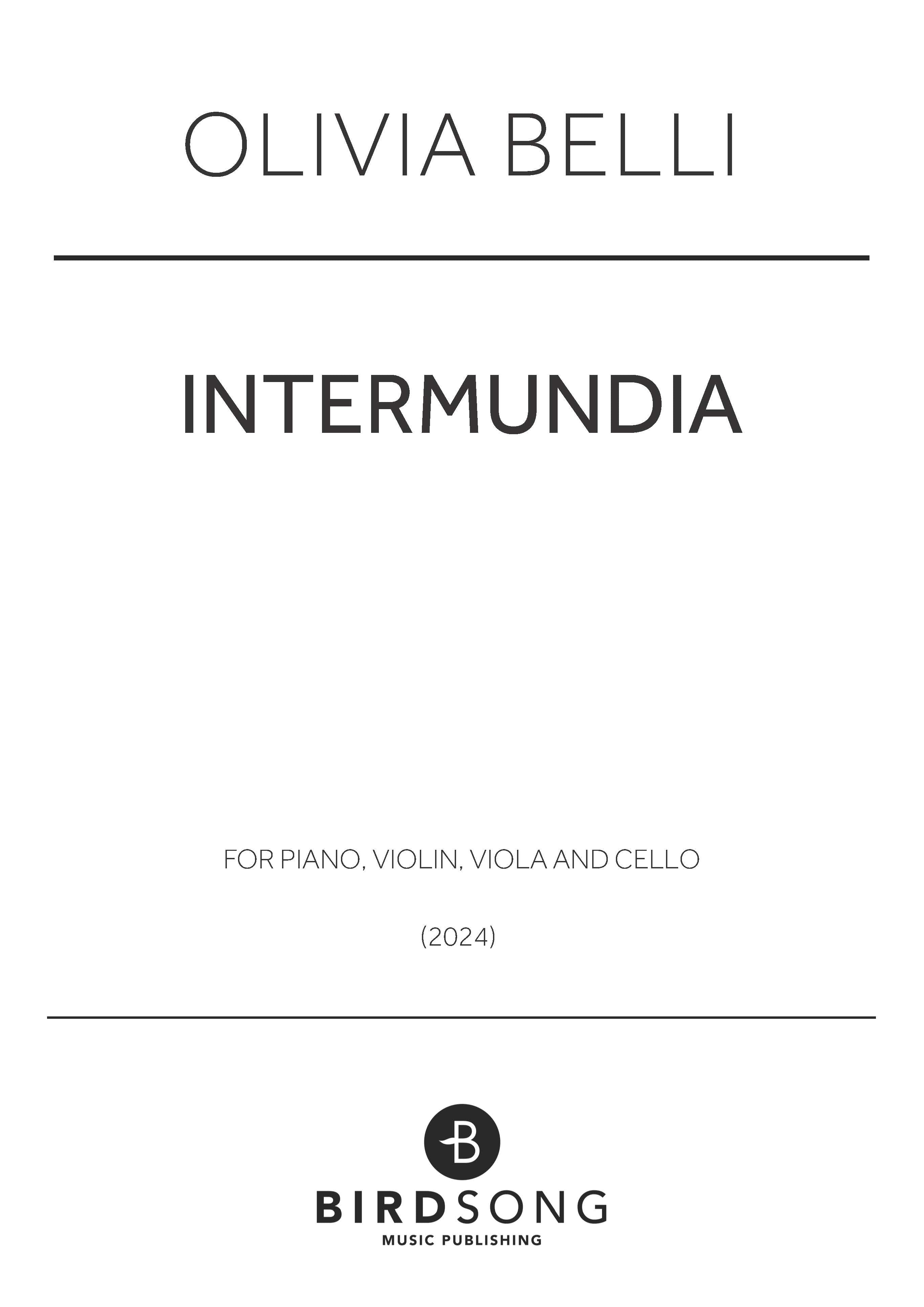 Intermundia - Piano Quartet (Digital Download)