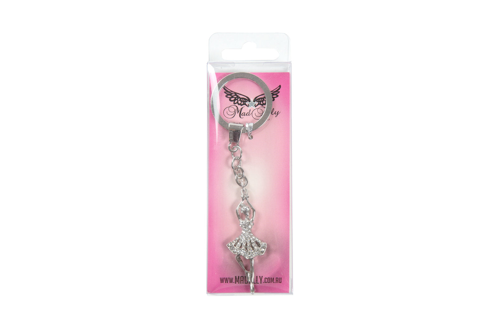 Ballet Keyring Ballerina with Diamontes on Tutu