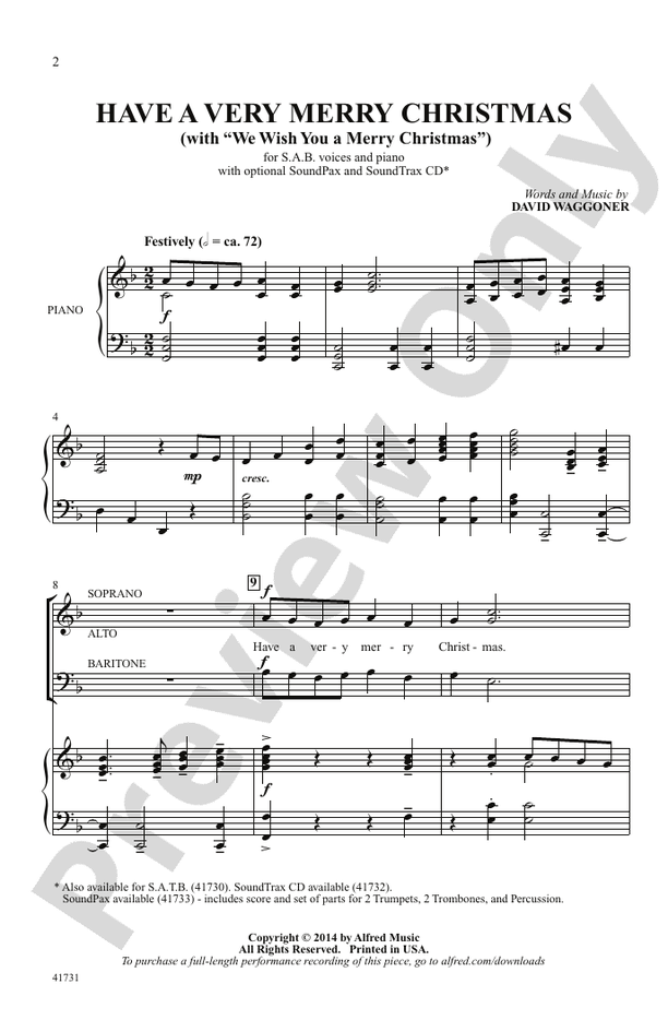 Have a Very Merry Christmas – SAB Choral Octavo (Digital Download)