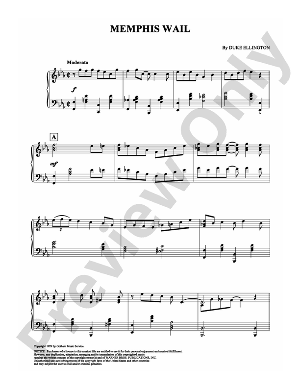 Memphis Wail - Piano (Digital Download)