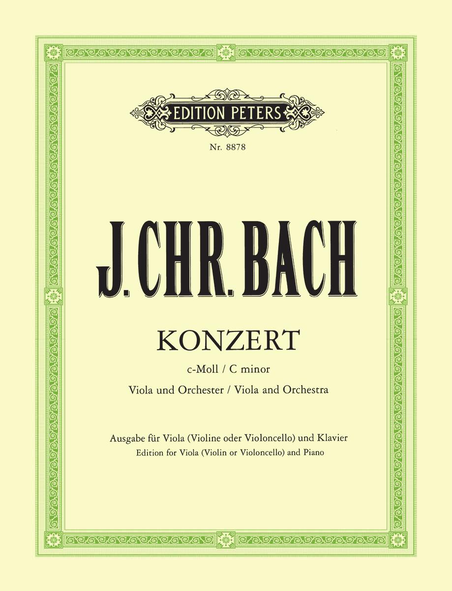Bach JC - Concerto in Cmin - Viola or Cello/Piano Accompaniment Peters EP8878