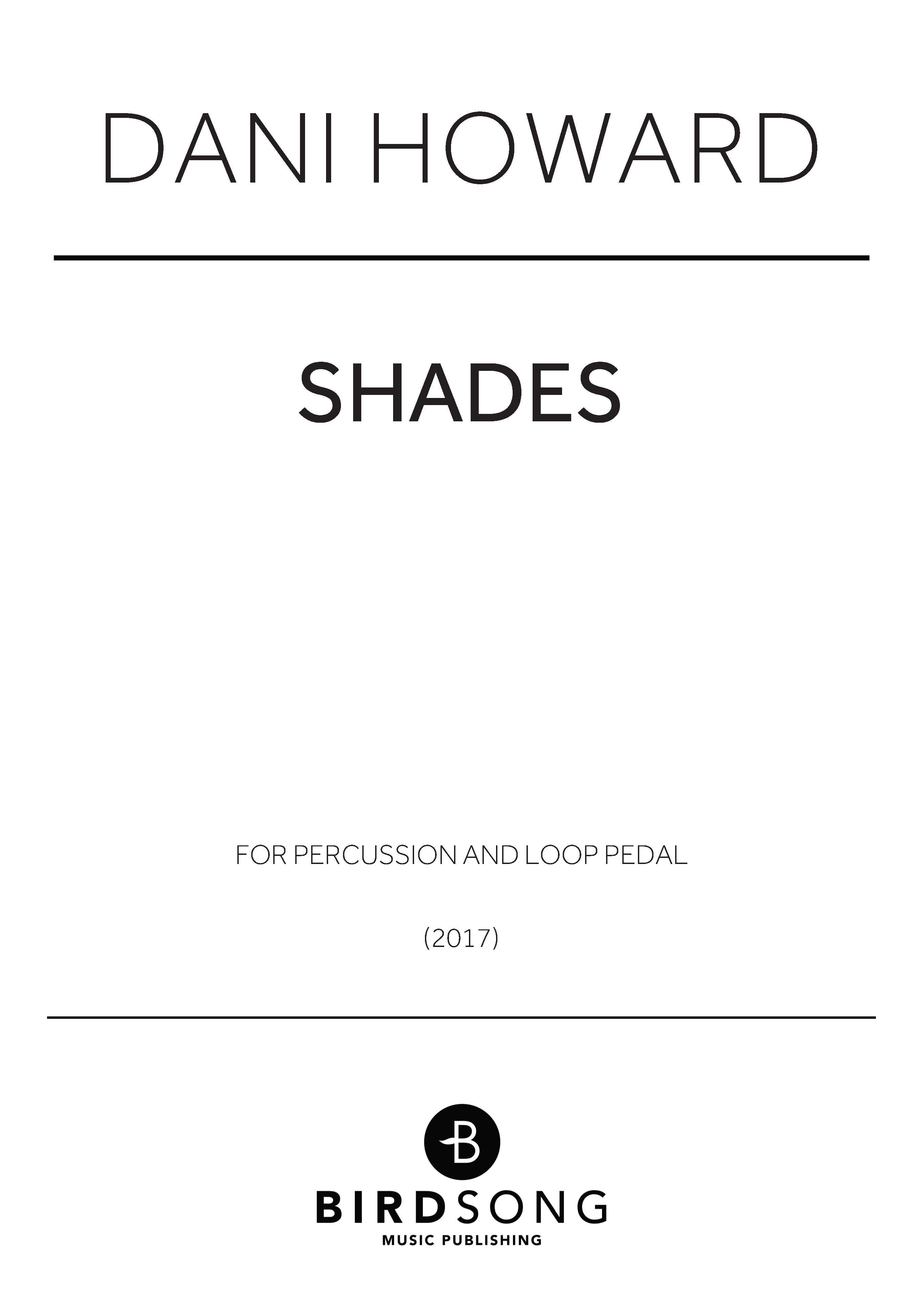 Shades - Dani Howard - Percussion (Digital Download)