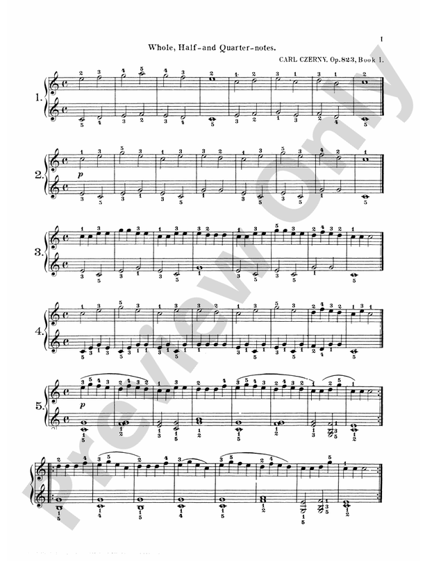 Czerny - Little Pianist, Op. 823 - Piano Solo (Digital Download)