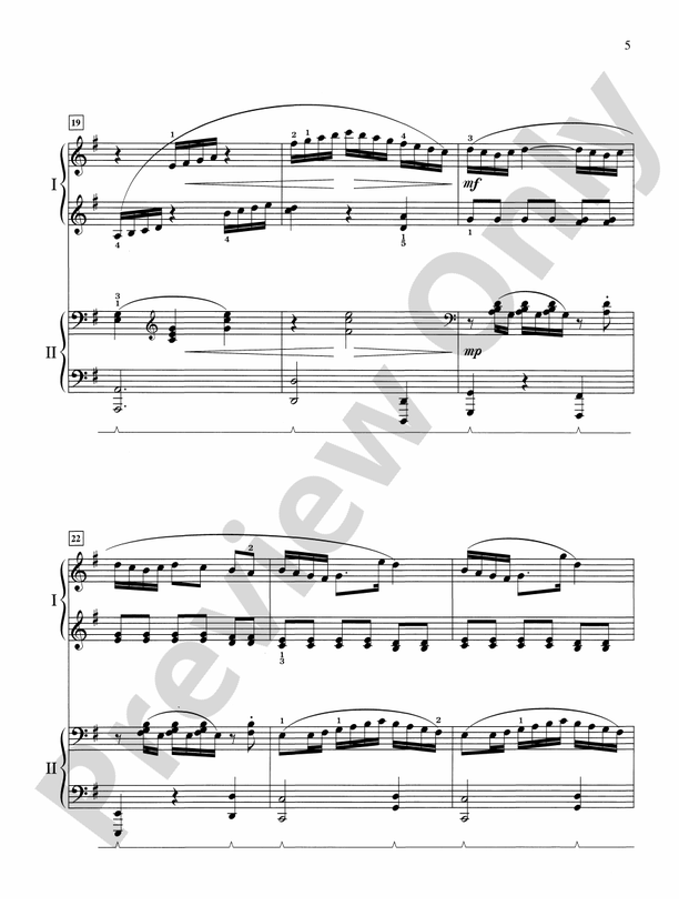 Concertante in G Major: In Three Movements for Solo Piano with Piano Accompaniment - 2 Pianos, 4 Hands (Digital Download)