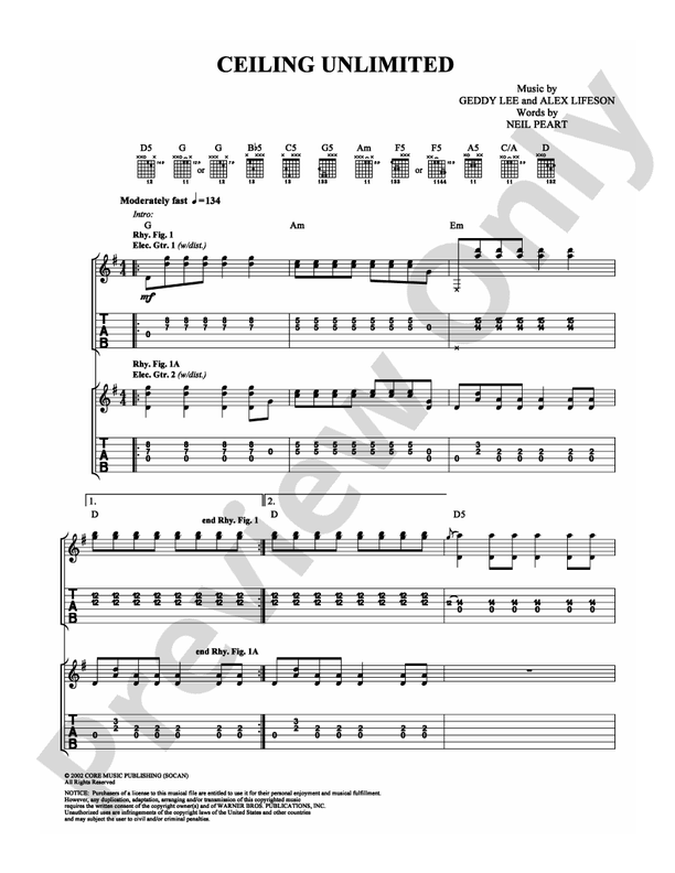 Ceiling Unlimited - Guitar TAB (Digital Download)