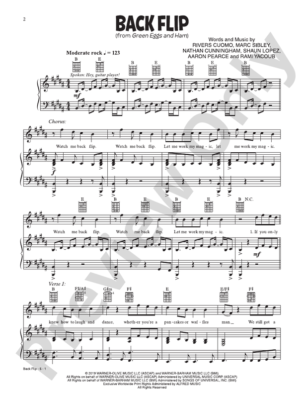 Backflip from Green Eggs and Ham - PVG (Digital Download)