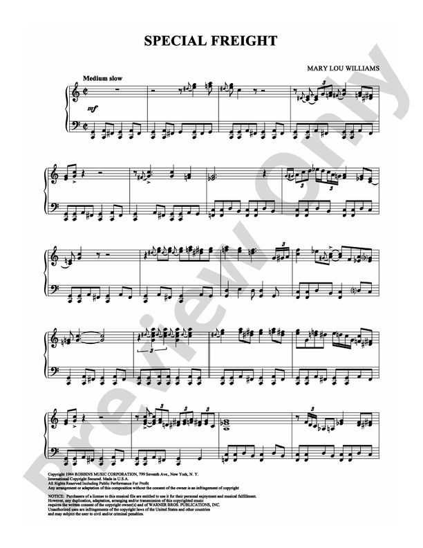 Special Freight - Piano (Digital Download)