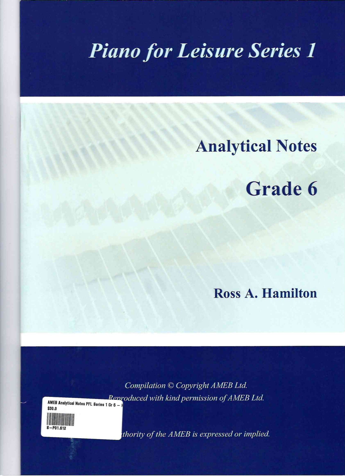 AMEB Analytical Notes PFL Series 1 Gr 6