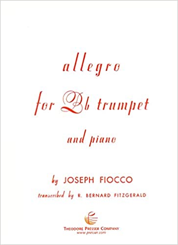 Fiocco - Allegro - Trumpet/Piano Accopmaniment Presser 114-400390
