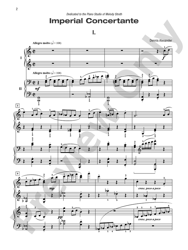 Imperial Concertante: Solo with Piano Accompaniment - 2 Pianos, 4 Hands (Digital Download)
