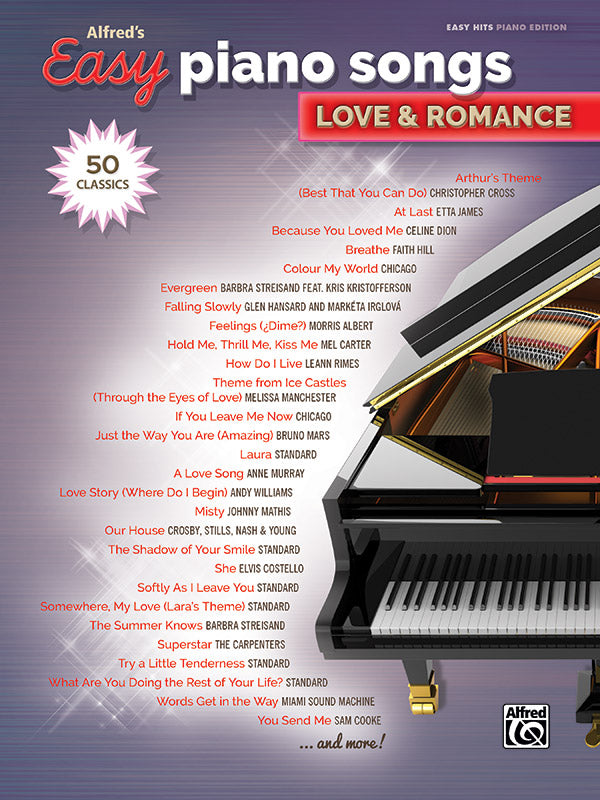 Alfreds Easy Piano Songs Love & Romance