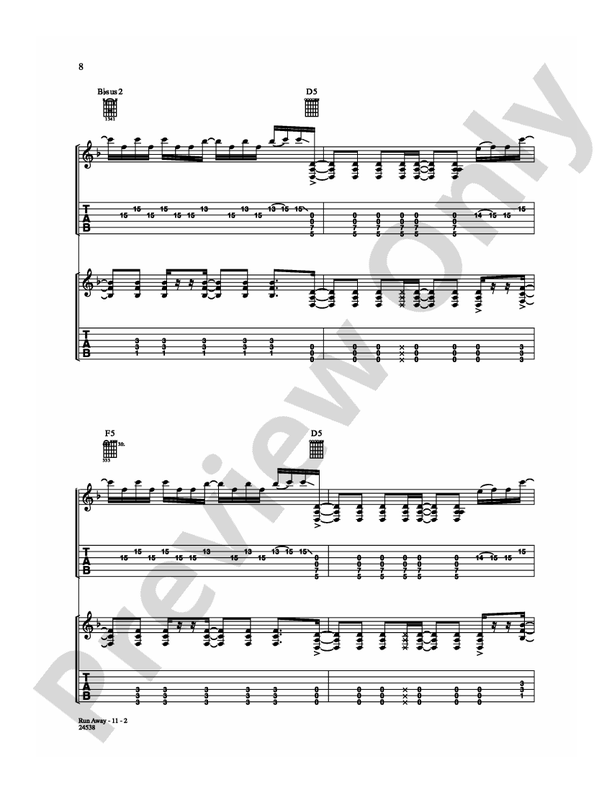 Run Away - Guitar TAB (Digital Download)