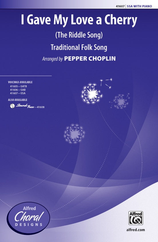 I Gave My Love a Cherry – SSA Choral Octavo - Digital Sheet Music Download (Digital Download)