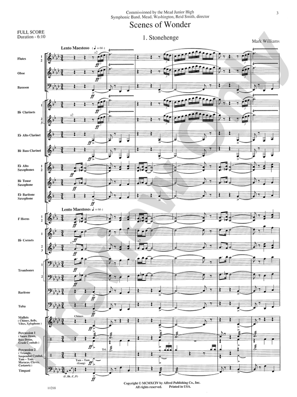 Scenes of Wonder - Concert Band Conductor Score & Parts (Digital Download)
