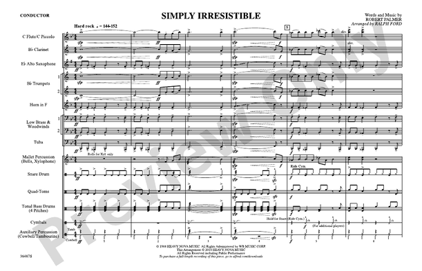Simply Irresistible – Marching Band Conductor Score & Parts (Digital Download)